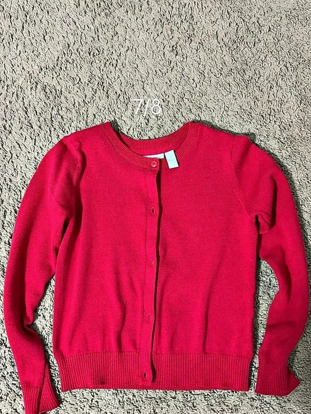 Children Place Red Button-Front Cardigan Like New
